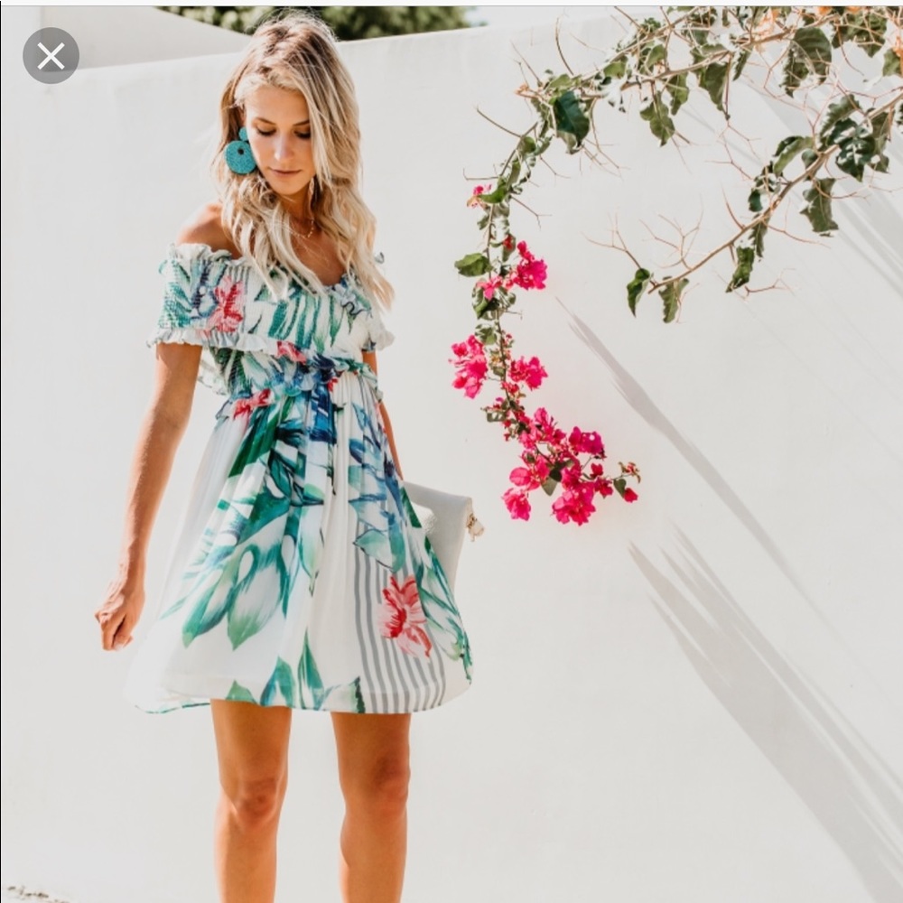 Vici White off the Shoulder Dress 👗